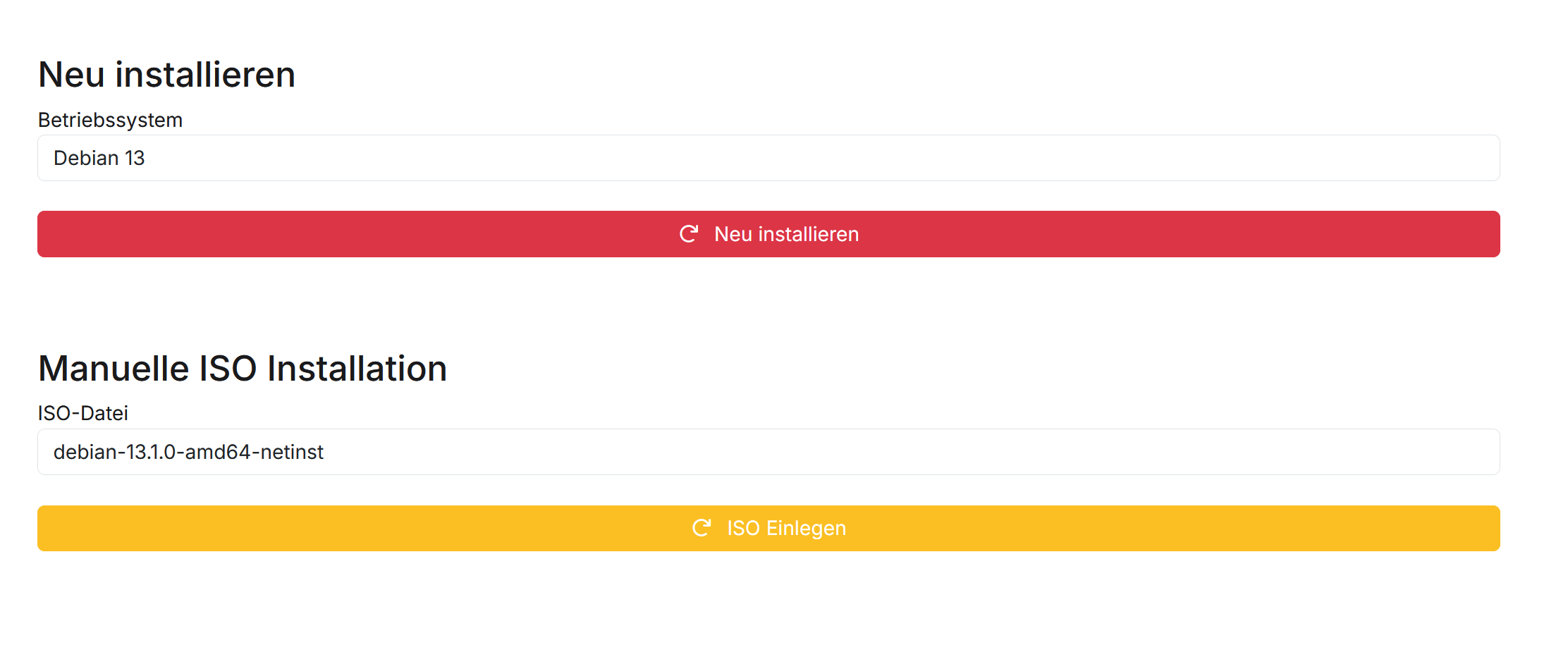 Betriebssysteme AlmaLinux, Debian und Ubuntu im 1fire Hosting Kundencenter